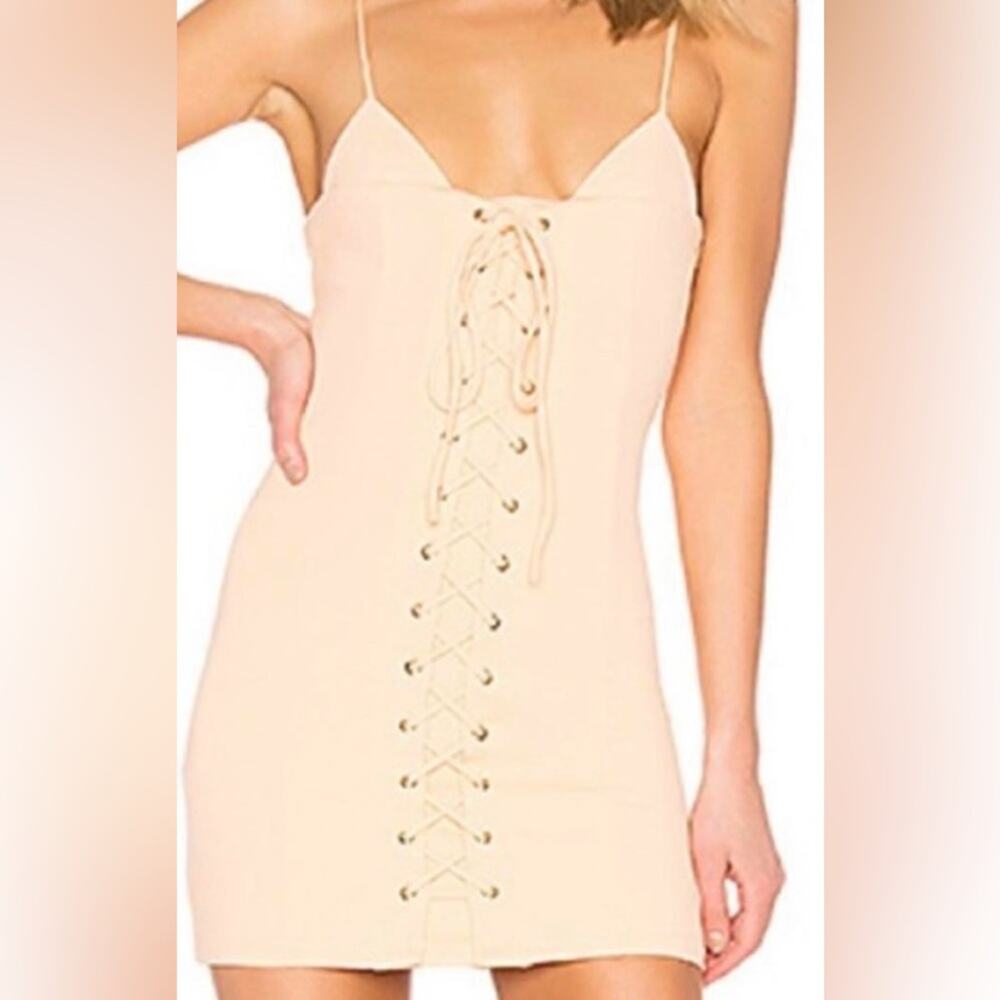 Revolve h:ours peach-colored tied-up mini party dress size medium